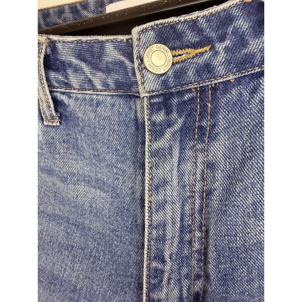 Vervet VT1151 High Rise Distressed Mom Jeans Raw Hem 100% Cotton Denim Womens 29 - Picture 5 of 9